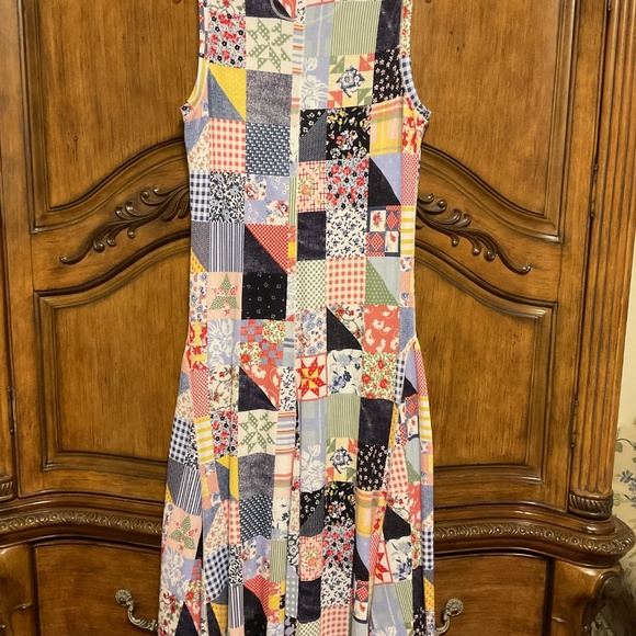 NWOT Polo Ralph Lauren Cotton Patchwork Sleveles Dress Size US L - Picture 8 of 9